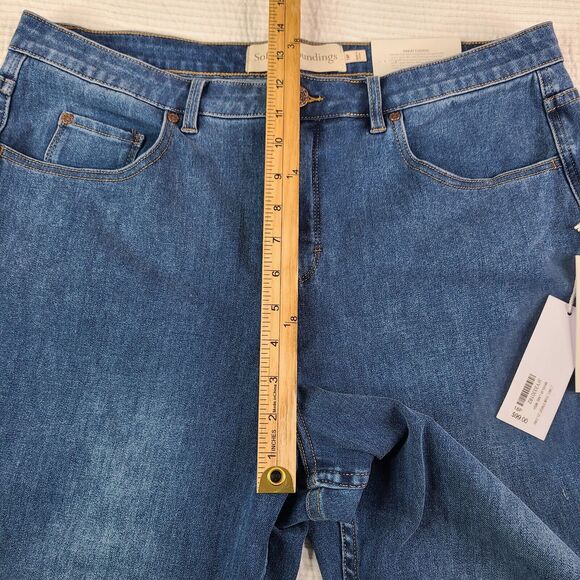 Soft Surroundings SZ 18 Petite Blue Cotton Blend Stretch Jeans NWT 3fy33 - Picture 5 of 14